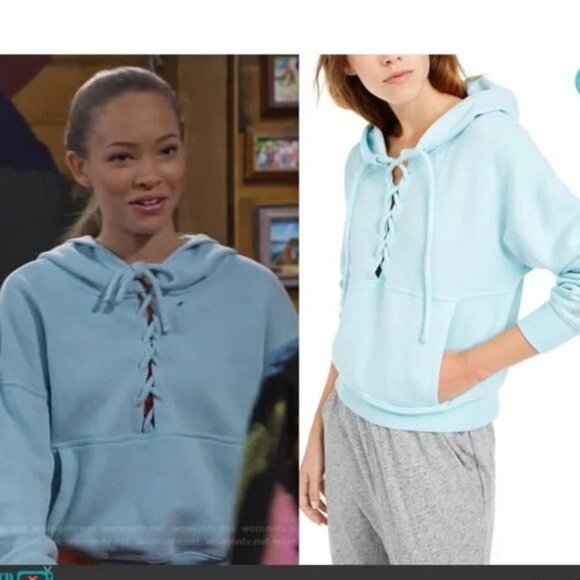 Free People Movement Believe It lace up Sweatshirt - Picture 2 of 7